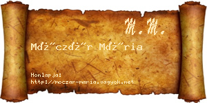 Móczár Mária névjegykártya