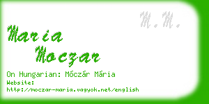 maria moczar business card