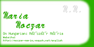 maria moczar business card